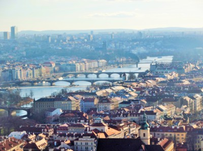 Překrásný výhled na Prahu