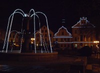 Vánoční osvětlení Starého náměstí v České Třebové