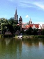 Ulmer Münster, pohled od Dunaje.