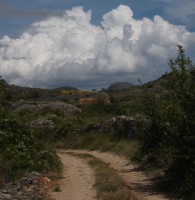 oblaka a cesta