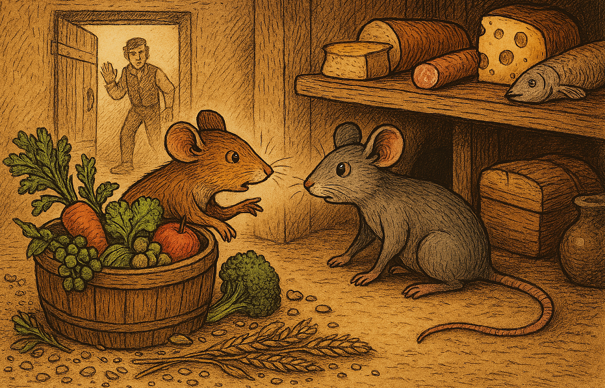 Bájky, ktoré nesú v sebe posolstvo: Myš poľná a myš domáca