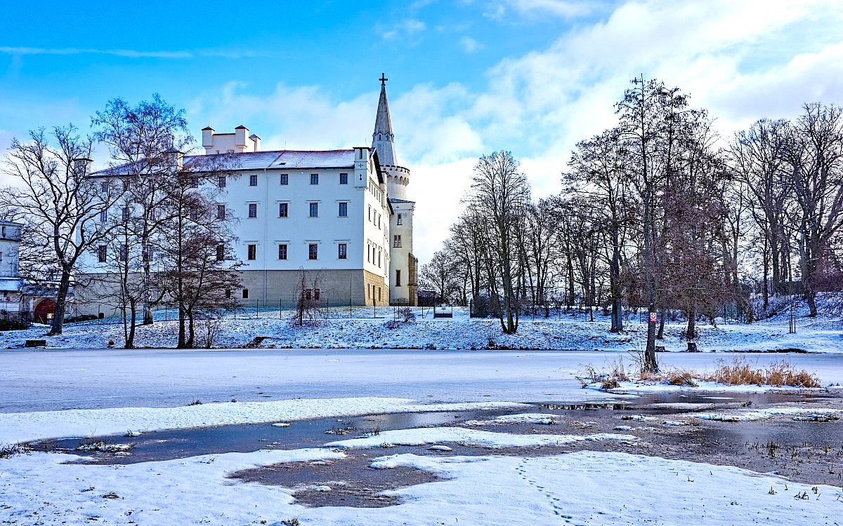 FOTO DNE 20.2.: Josef Rybář - Zámek a rybník v Boru