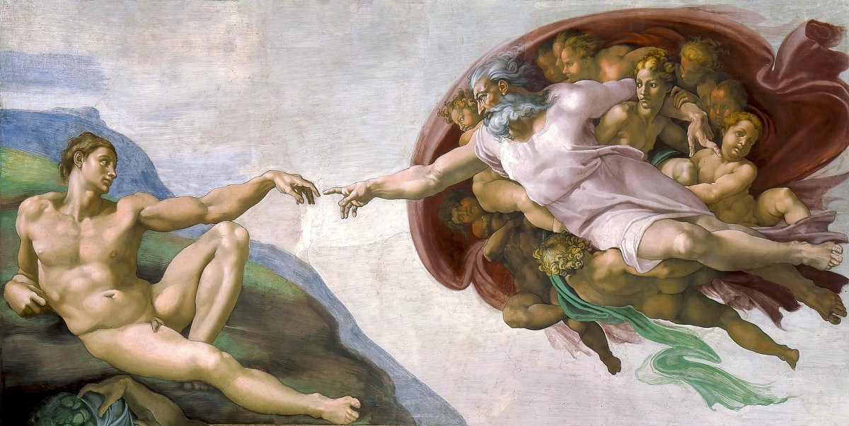 Michelangelovy ruce u Anděla