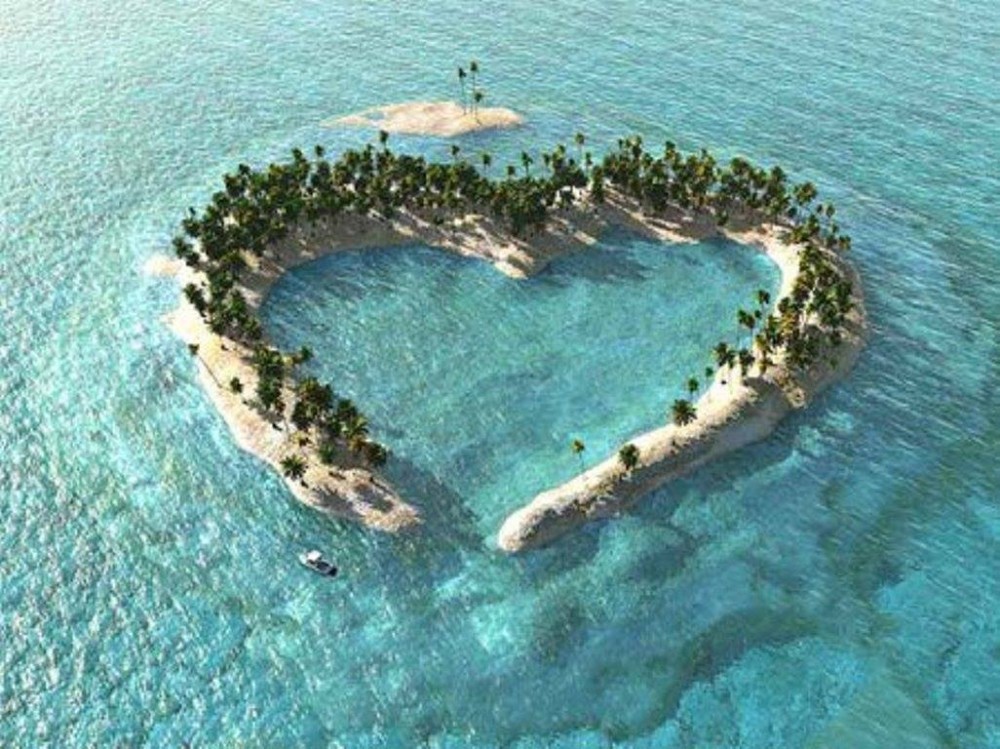 Остров в виде сердца скачать