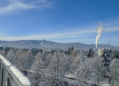 Ranní pohled z terasy.