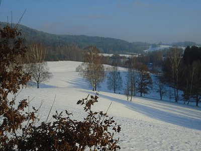 Prosečský hřeben v mlze.