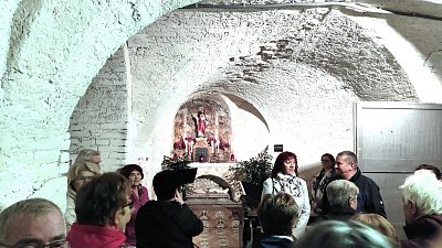 V podzemí se dochoval oltář Božího hrobu