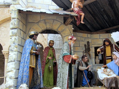 figurální betlém na náměstí Jesliček v Betlémě