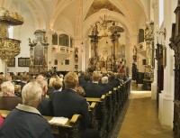 Interiér kostela v Neukirchenu beim Heiligen Blut
