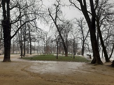 Když v parku pršelo....