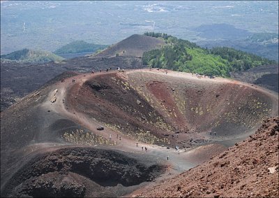 pohled na kráter