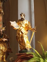 Socha sv. Víta nad oltářem