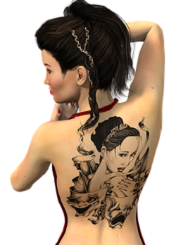 6. Tetování na zádech