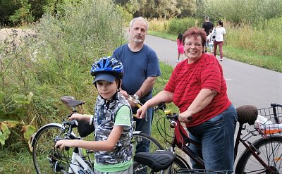 S manželem a vnukem na cyklistickém výletě