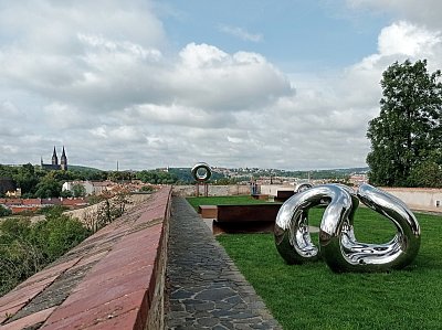 Pohled na Vyšehrad z Bastionu