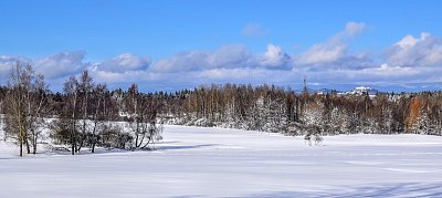 Zima v Krušných horách.