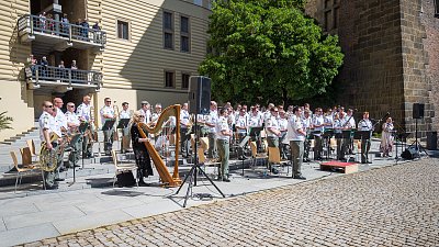 3/6/23-Zahájení koncertu Ústřední hudby Armády ČR na Pražském hradu