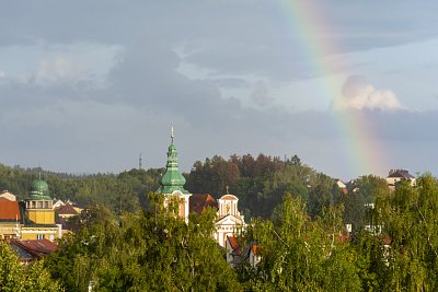 Duha nad Červeným Kostelcem