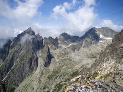 Vysoké Tatry-pohled z Lomnického sedla