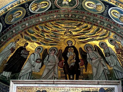 Bazilika sv. Eufrazia, Poreč,  6. století. Nádherná mozaika hlavní apsidy. *