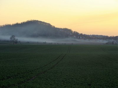 Mlha pod Zbynským kopcem