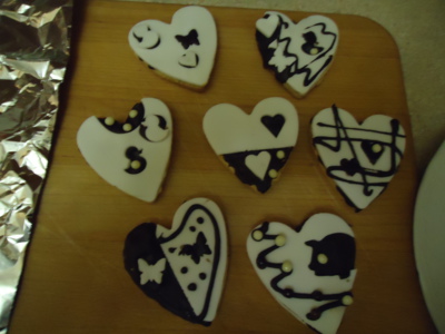 vítací srdíčka pro hosty...