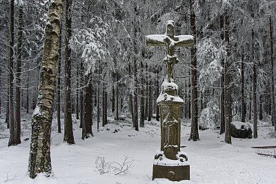 Zasněžený Machovský kříž *