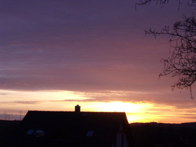 Včerejší západ slunce