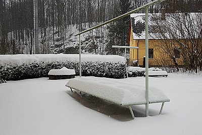 A u nás, sněhu víc než dost