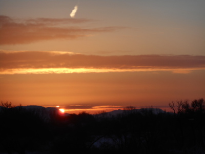 Zimní východ slunce