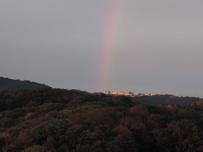 Ranní duha na Stodůlkami dnes v 7:05