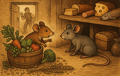 Bájky, ktoré nesú v sebe posolstvo: Myš poľná a myš domáca