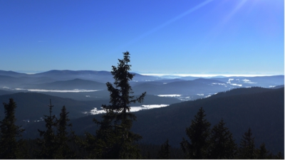 Dnes na Boubíně byly Alpy k vidění...