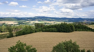 Pohled na Bor z rozhledny Na Signálu *