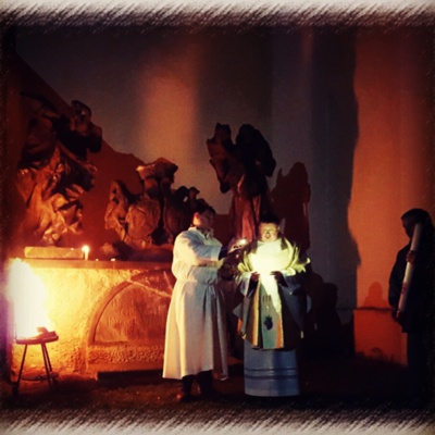 Žehnání ohně a vody.