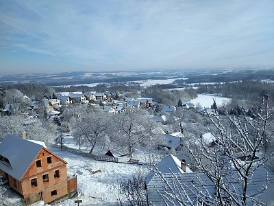 Pohled  z hradu Lipnice n S