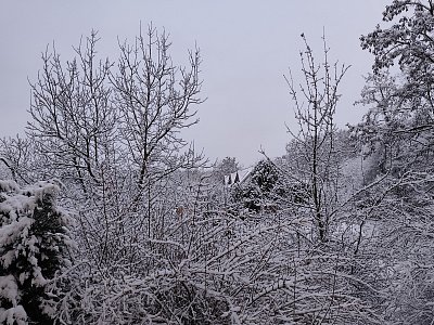 Podkroví ve sněžném  objetí