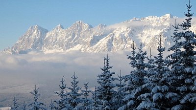 Zima v rakouských Alpách