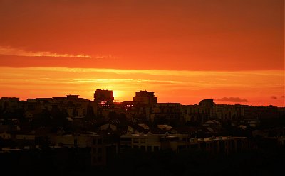 Západ slunce ve Stodůlkách