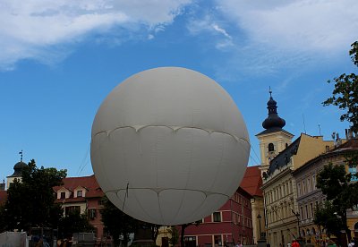 Balon ve městě Sibiu