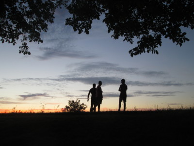 Prázdniny a koupání za soumraku