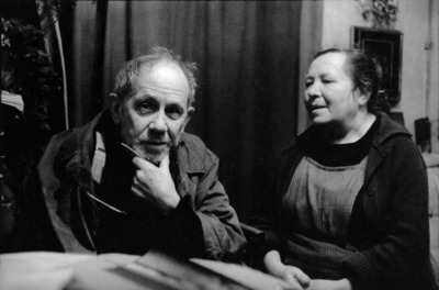 Josef Sudek se svou sestrou 1965