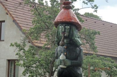 Křast sochy vodníka v Cejli u Jihlavy