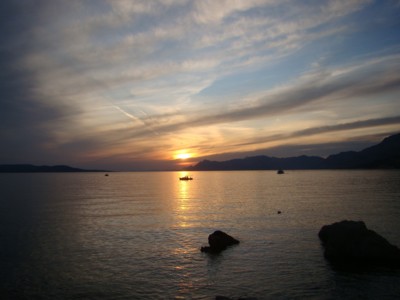 Západ slunce v Makarské