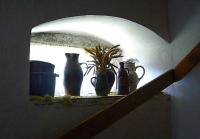 Na schodišti v chaloupce.