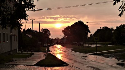 Západ slunce po bouřce