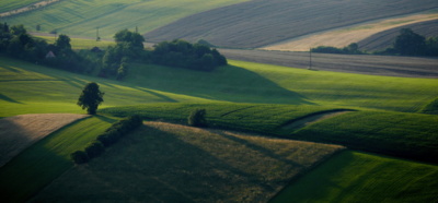 Večerní pohled z kopce Svinec.