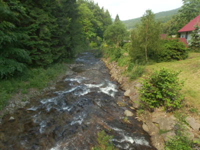 Teče potůček bublavý...