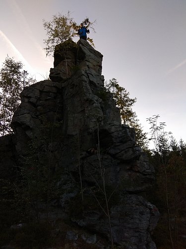 Kontrola na Pohledecké skále - jen pro odvážné