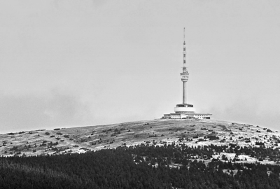 Praděd od horní nádrže PVE Dlouhé stráně.